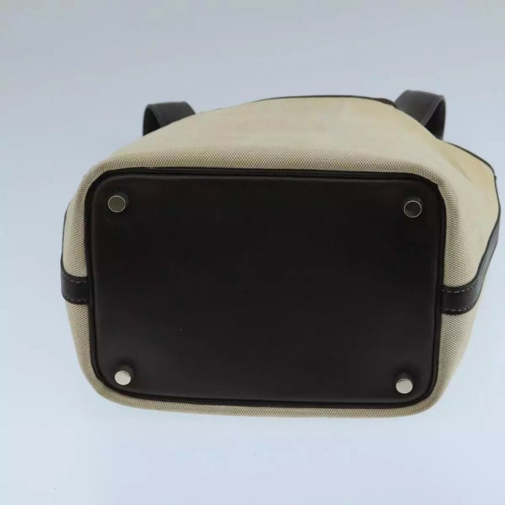 HERMES Picotan PM Hand Bag Canvas Beige Auth - Picture 5 of 14